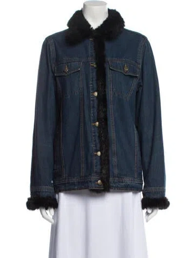 Pre-owned Dennis Basso Denim Jacket In Blue