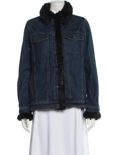 Pre-owned Dennis Basso Denim Jacket In Blue