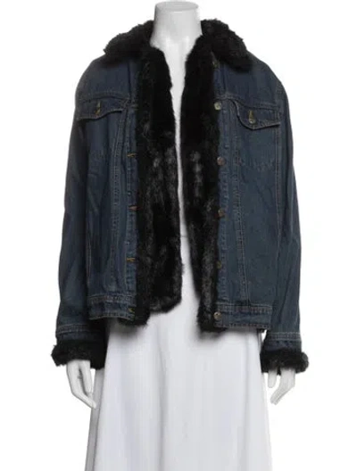 Pre-owned Dennis Basso Denim Jacket In Blue