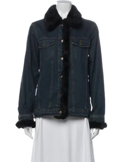 Pre-owned Dennis Basso Denim Jacket In Blue