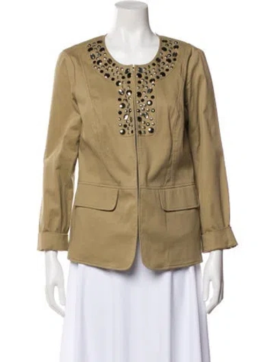 Pre-owned Dennis Basso Evening Jacket In Neutral