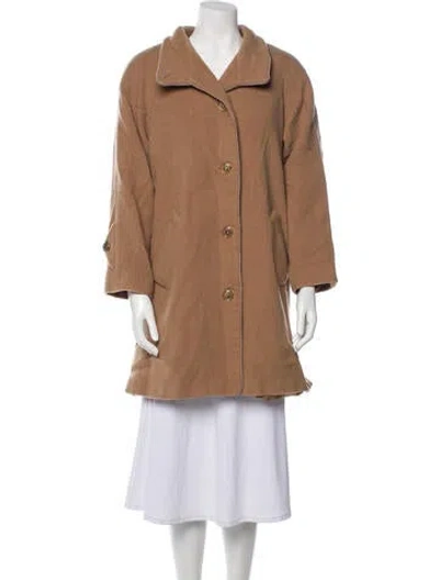 Pre-owned Dennis Basso Faux Fur Coat In Brown