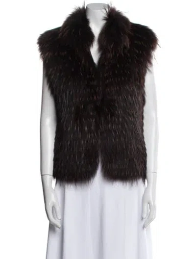 Pre-owned Dennis Basso Fur Jacket In Black