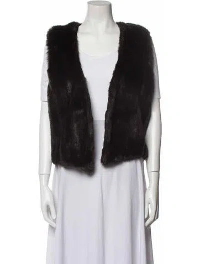 Pre-owned Dennis Basso Fur Jacket In Brown