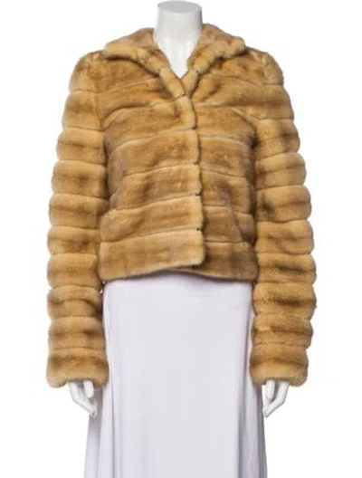 Pre-owned Dennis Basso Fur Jacket In Neutral