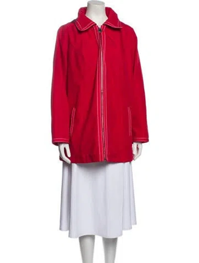 Pre-owned Dennis Basso Jacket In Red