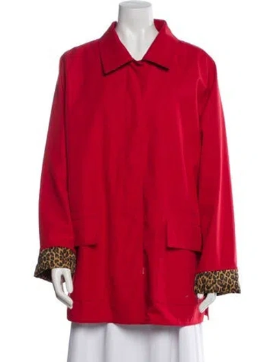 Pre-owned Dennis Basso Jacket In Red