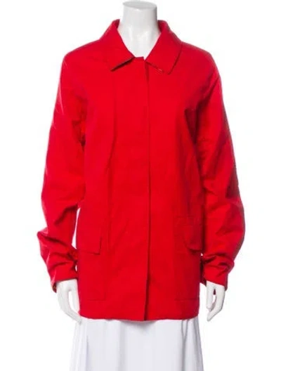 Pre-owned Dennis Basso Jacket In Red