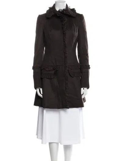 Pre-owned Dennis Basso Parka In Brown