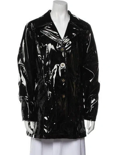 Pre-owned Dennis Basso Peacoat In Black