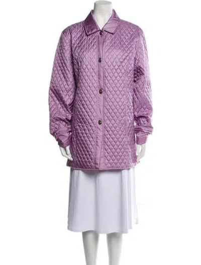 Pre-owned Dennis Basso Silk Jacket In Purple