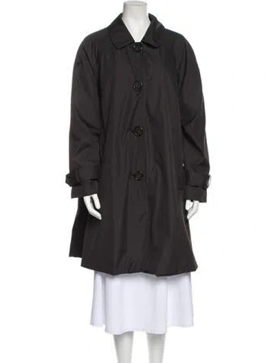 Pre-owned Dennis Basso Trench Coat In Black