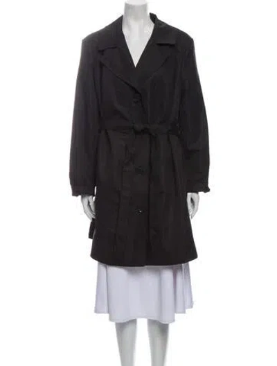 Pre-owned Dennis Basso Trench Coat In Black