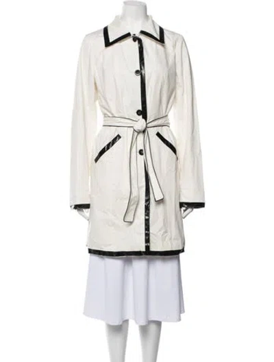 Pre-owned Dennis Basso Trench Coat In Neutrals