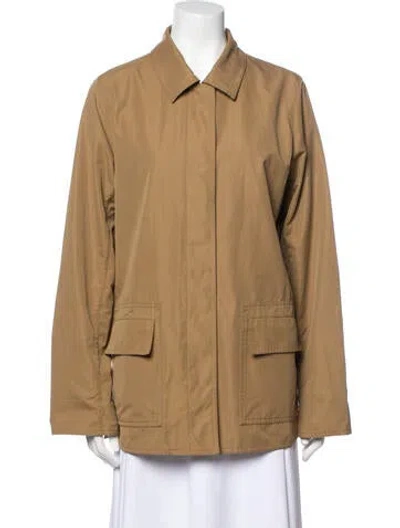Pre-owned Dennis Basso Utility Jacket In Brown