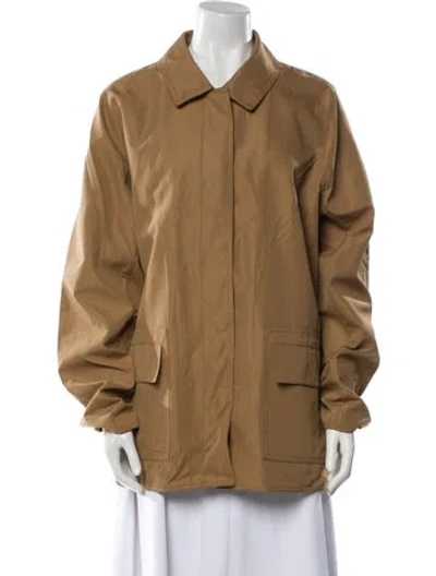 Pre-owned Dennis Basso Utility Jacket In Neutral