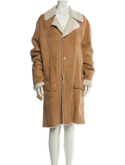Pre-owned Dennis Basso Vintage Suede Trench Coat In Neutral