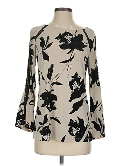 Pre-owned Dennis By Dennis Basso 3/4 Sleeve Blouse In Ivory
