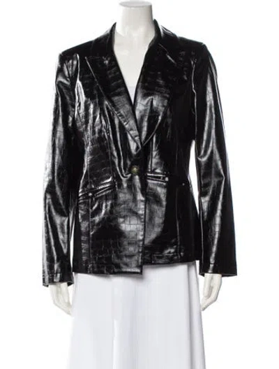 Pre-owned Dennis By Dennis Basso Blazer In Black