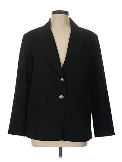 Pre-owned Dennis By Dennis Basso Blazer Jacket In Black