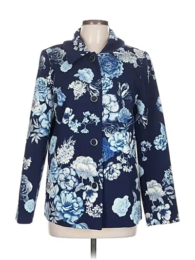 Pre-owned Dennis By Dennis Basso Blazer Jacket In Blue