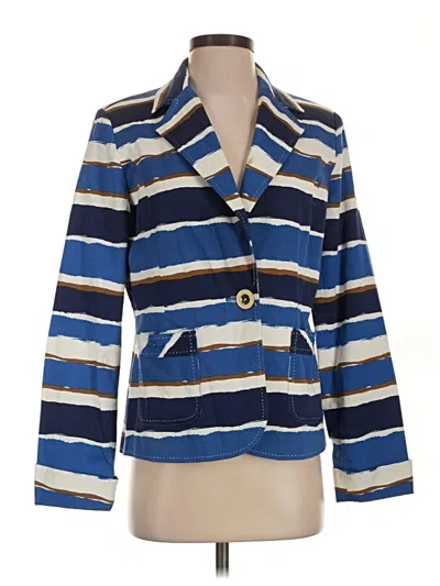 Pre-owned Dennis By Dennis Basso Blazer Jacket In Blue