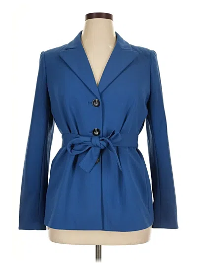 Pre-owned Dennis By Dennis Basso Blazer Jacket In Blue