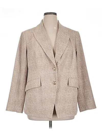 Pre-owned Dennis By Dennis Basso Blazer Jacket In Brown