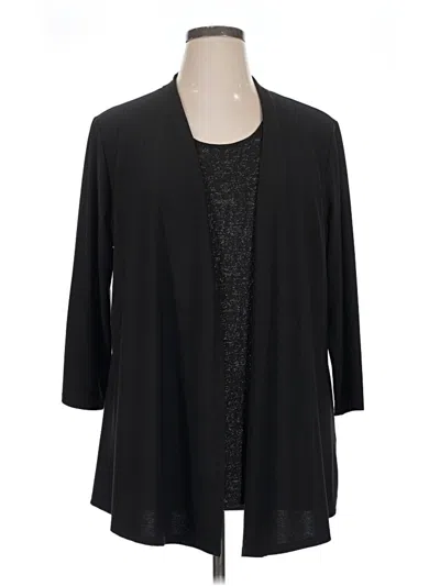 Pre-owned Dennis By Dennis Basso Cardigan Sweater In Black