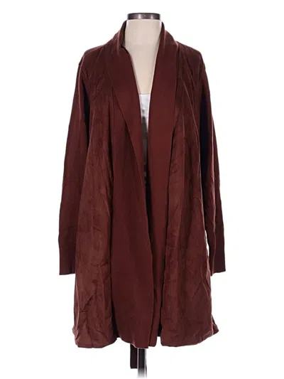 Pre-owned Dennis By Dennis Basso Cardigan Sweater In Brown