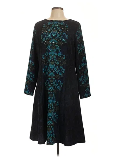 Pre-owned Dennis By Dennis Basso Casual Dress In Teal