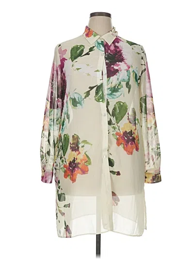 Pre-owned Dennis By Dennis Basso Casual Dress In White