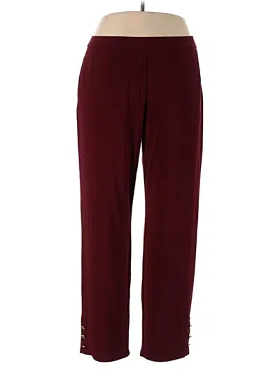 Pre-owned Dennis By Dennis Basso Casual Pants In Burgundy