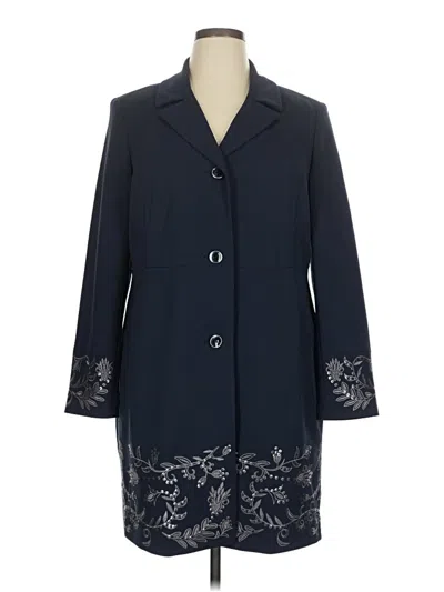 Pre-owned Dennis By Dennis Basso Coat In Blue