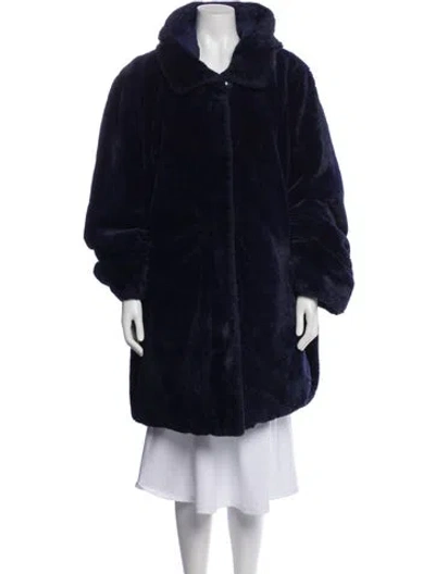 Pre-owned Dennis By Dennis Basso Coat In Blue