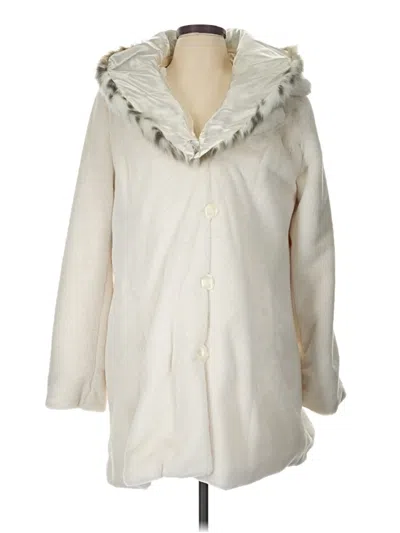 Pre-owned Dennis By Dennis Basso Coat In Ivory