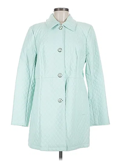 Pre-owned Dennis By Dennis Basso Coat In Teal