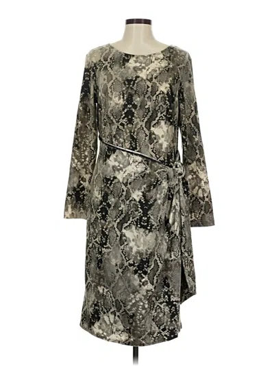 Pre-owned Dennis By Dennis Basso Cocktail Dress In Silver