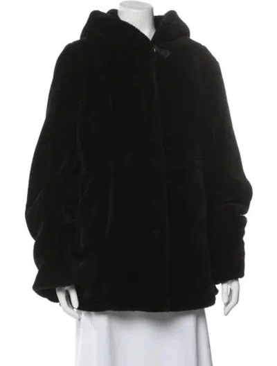 Pre-owned Dennis By Dennis Basso Faux Fur Jacket In Black