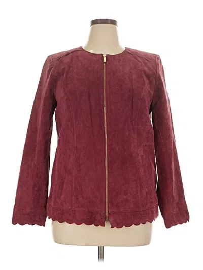 Pre-owned Dennis By Dennis Basso Jacket In Burgundy