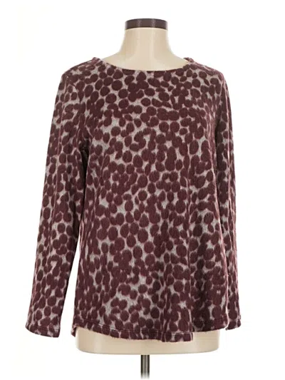 Pre-owned Dennis By Dennis Basso Pullover Sweater In Burgundy