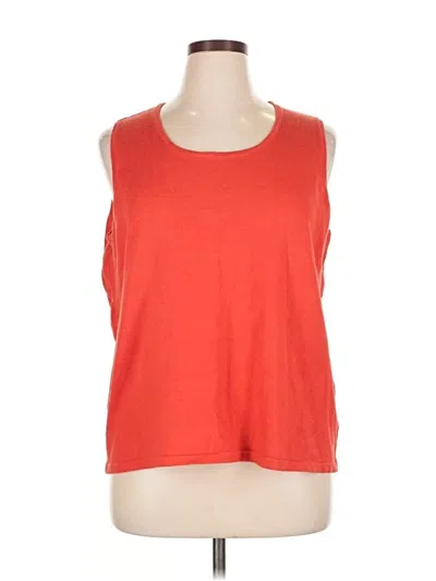 Pre-owned Dennis By Dennis Basso Pullover Sweater In Orange