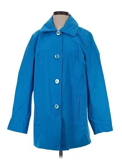 Pre-owned Dennis By Dennis Basso Raincoat In Blue