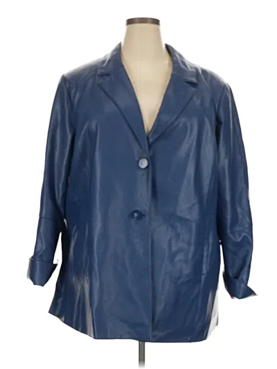 Pre-owned Dennis By Dennis Basso Raincoat In Blue