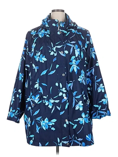 Pre-owned Dennis By Dennis Basso Raincoat In Blue