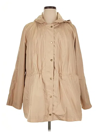 Pre-owned Dennis By Dennis Basso Raincoat In Tan