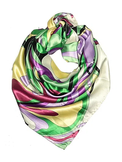 Pre-owned Dennis By Dennis Basso Scarf In Green