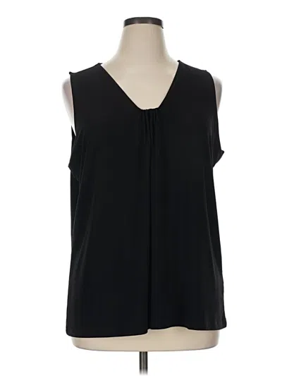 Pre-owned Dennis By Dennis Basso Sleeveless Blouse In Black