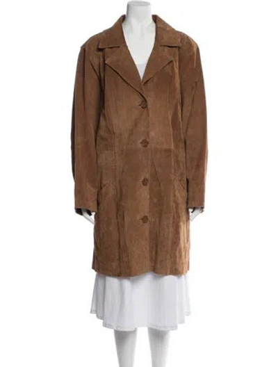 Pre-owned Dennis By Dennis Basso Suede Coat In Brown