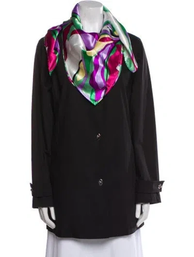 Pre-owned Dennis By Dennis Basso Trench Coat In Black